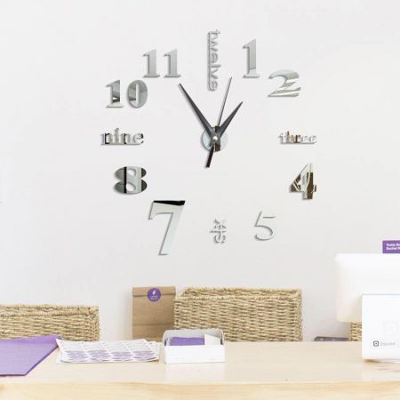 everythink.gr –3D DIY αυτοκόλλητο ρολόι τοίχου