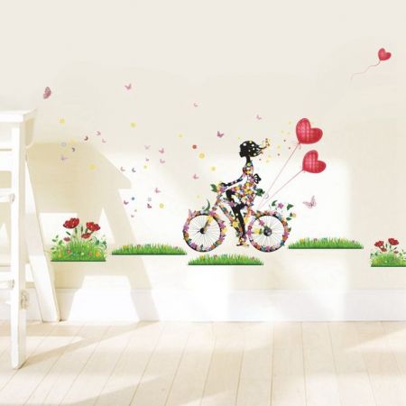 everythink.gr –DIY αυτοκόλλητο flower girl ποδήλατο