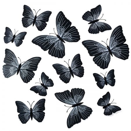 everythink.gr –Αυτοκόλλητο τοίχου πεταλουδες μαυρες